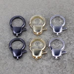 10pcs Lobster Clasps for Jewelry Making,Brass Lobster Claw Clasp,13.5mm x 19mm