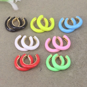 5-10Pairs Emaille Ohr cuff Ohrringe,Schlichte Ohr cuff