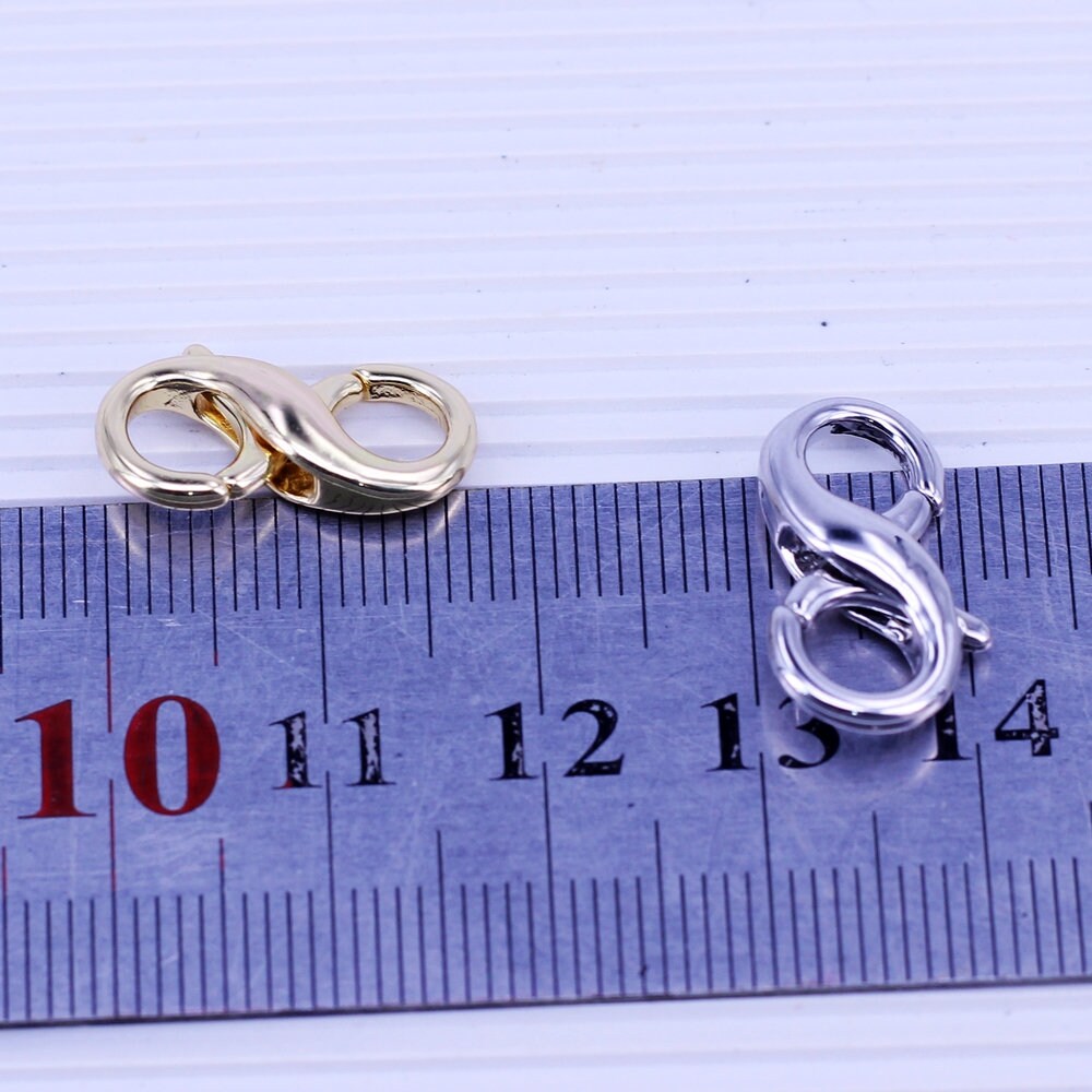 10pcs Gold Silver Double Opening Infinity Figure 8 Interchangeable ...
