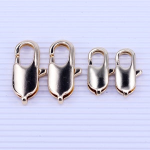 20pcs Rectangle Lobster Clasps, Lobster Claw Clasps, Lobster Clasps, Brass Clasps, Trigger Lobster Clasps for Jewelry Making