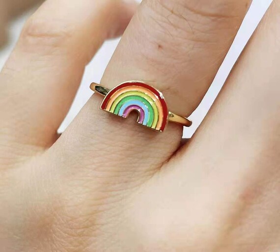 Rainbow shaped sale ring