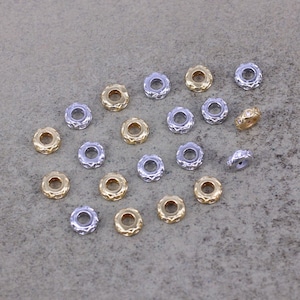 20pcs Micro Pave CZ Round Spacer Beads,Rondelle Beads For Jewelry making,6mm