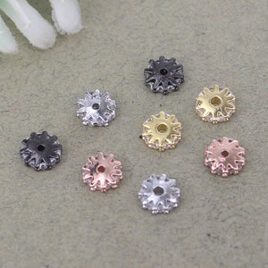 20pcs Metal Copper Micro Pave CZ Spacer Beads For Jewelry Making