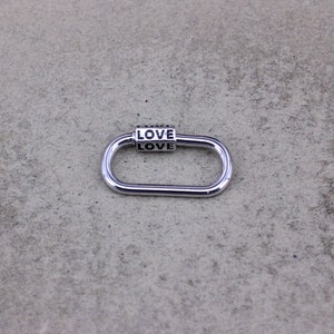 10 Uds. Cierre de tornillo ovalado abierto carta de amor pavimentada, cierre de bloqueo de tornillo ovalado para hacer joyas 15*27mm