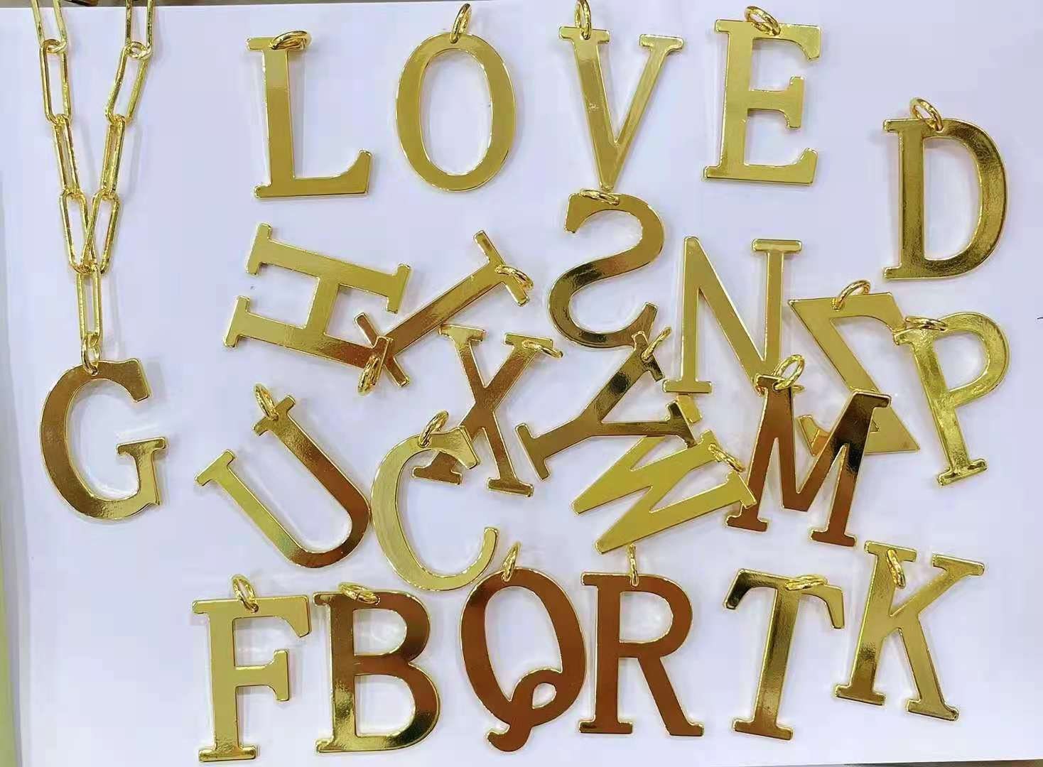 20pcs Alphabet Letter Pendants / A-Z Letters Pendants for | Etsy