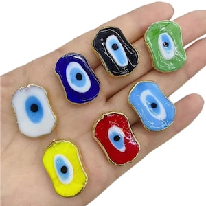 10pcs Murano Glass Evil Eye Beads,Murano Glass Bead For Jewelry Making