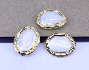 5pcs Oval Shape Natural Freshwater Pearl Beads for Jewelry Bracelet Necklace making