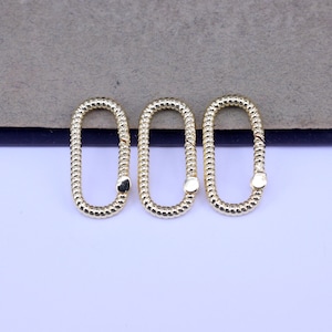 10pcs Gold Color Oval Spring Clasps, Oval Carabiner Clasps, Oval Clasps, Carabiner Lock Connector For DIY Making Jewelry