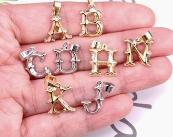 30pcs Alphabet Letter Charms,Initital Letter Pendant for DIY jewelry making