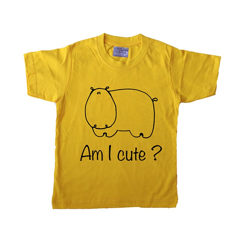 Kids tshirts. Screen print hippo cute zoo animal t shirts for Etsy