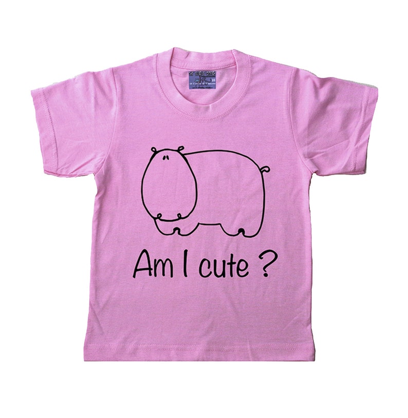Kids tshirts. Screen print hippo cute zoo animal t shirts for Etsy