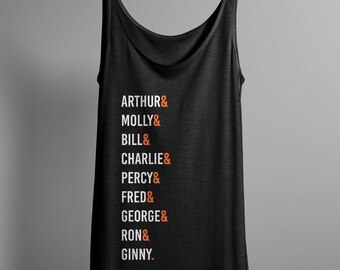 The Weasley - Inspired by Harry Potter - Harry Potter Tank Top - The Weasley Family Shirt - Harry Potter -Ron -George -Fred -Unisex Tank Top