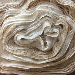 122cm wide Natural Seconds cotton scrim - cotton scrim - cotton gauze - cotton scrim fabric - gauze fabric - scrim for wet felting image 3
