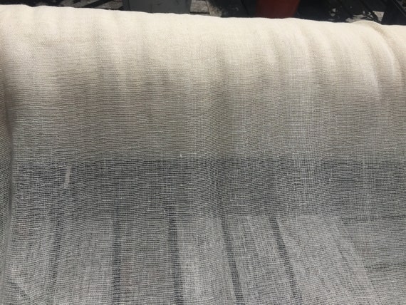 122cm wide Natural Seconds cotton scrim - cotton scrim - cotton gauze - cotton scrim fabric - gauze fabric - scrim for wet felting