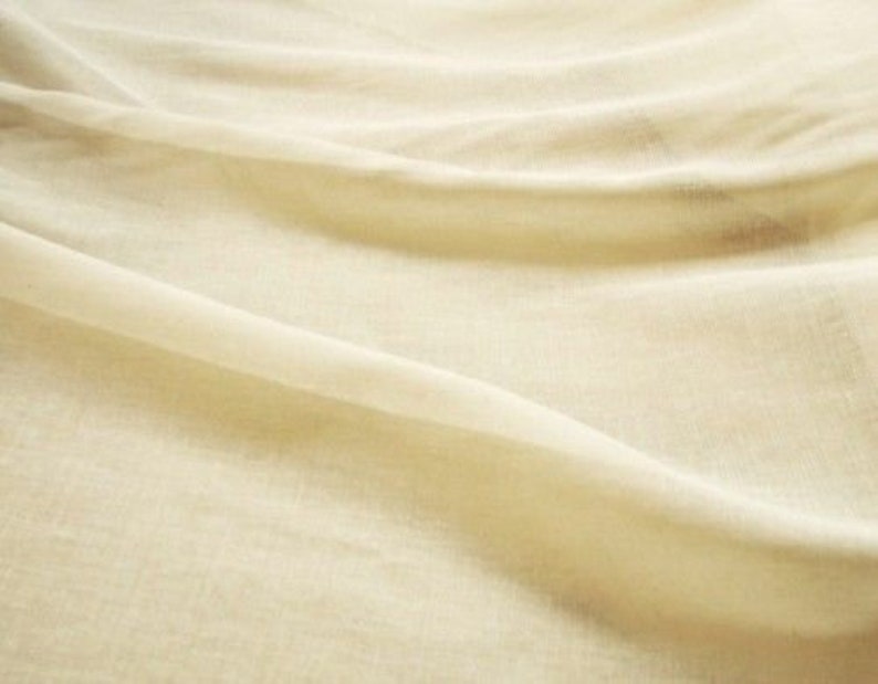 129cm Natural Cream Cotton Muslin Cheese cloth gauze fabric image 1