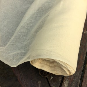 129cm Natural Cream Cotton Muslin Cheese cloth gauze fabric image 2