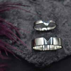 Complementary rings, 925 silver, men&#39;s wedding band, promise rings, wedding ring, engagement ring, valentine&#39;s day rings, handmade