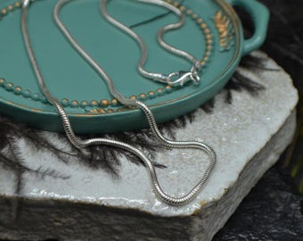 925 Sterling Silver Snake Necklace