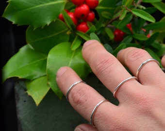 925 silver ring, stackable ring,knuckle ring, thin silver ring, minimal ring, smooth ring, midi ring, little finger, handmade, made in Italy