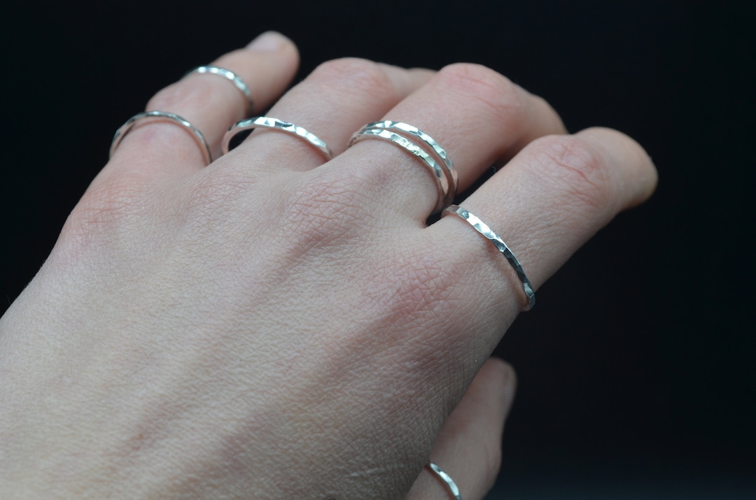 Bague en argent 925, bague empilable, bague fine, bague