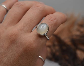 925 silver and labradorite maxi ring, adjustable open ring, iridescent protection stone,8 US size, massive silver, handmade Italy