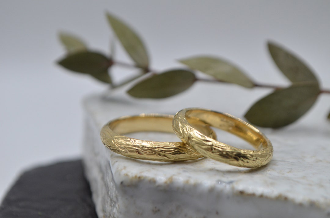18 Kt Gold Wedding Ring, Solid Gold Wedding Ring, 3.5 Mm