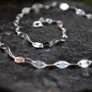 Woman necklace, 925 silver necklace, silver chain, gift for her, delicate chain, light chain, minimal necklace, thin chain, Made in Italy