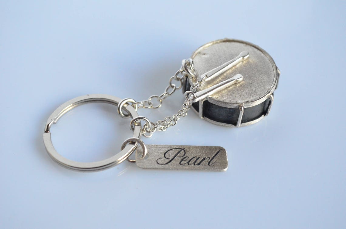 Brass Snare Drum Key Chain - Miniature Drum Key Ring For Music Lovers, Kids, And Gift Giving