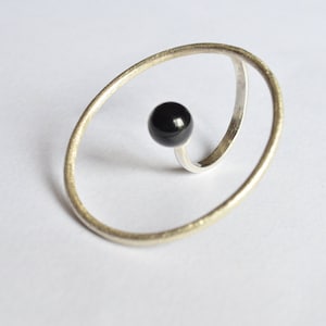 Anello In Onice Nero - Anello In Argento Sterling 925 - Anello Con Pietra Preziosa - Anello Fatto A - Foto 7