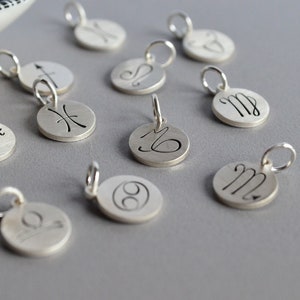 Set Di 12 Ciondoli Zodiacali In Argento Tibetano Oroscopo Segno