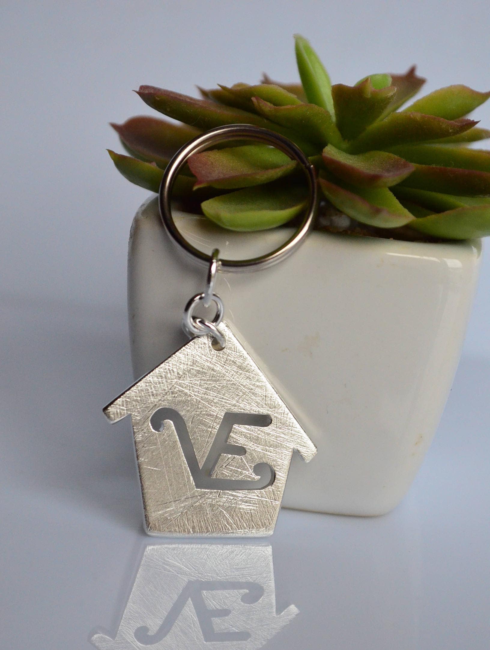 100 Pezzi Portachiavi Anelli Cerchio 25 Argento Tono 3c Catena,Portachiavi Anello Per Porta - Foto 7