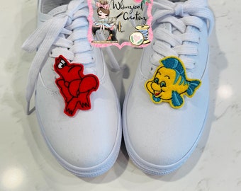 Clips para zapatos, clips para zapatos de Flunder y Sobastian, accesorios inspirados en Disney para disfraz de cosplay