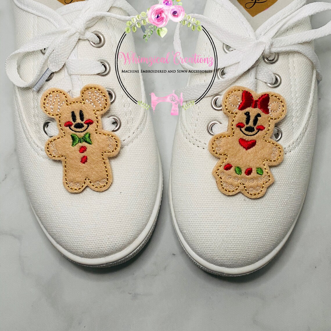 Shoe Clips Mr and Mrs Gingerbread Mouse Christmas Shoe Clips Etsy