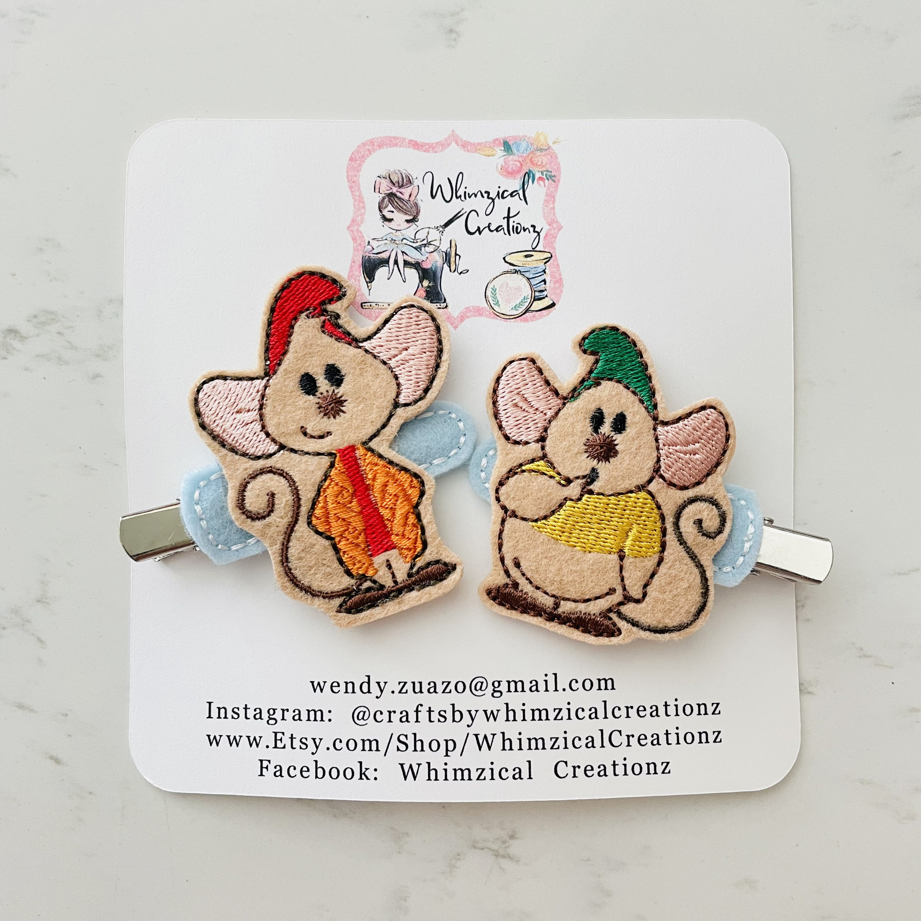 Disney Cinderella Jaq & Gus Gus Claw Hair Clip Claw Clip ~ Princess Collection ~ Cinderella main image 3