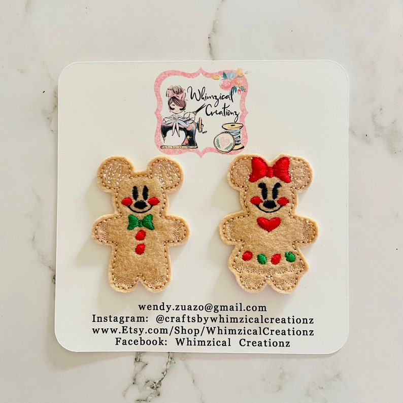 Shoe Clips Mr and Mrs Gingerbread Mouse Christmas Shoe Clips Etsy