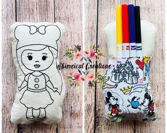 Doodle Doll/ Disney Girl Coloring Doll/ Stuffie/ Quiet Book
