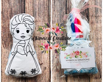 Winter Queen Doodle Doll/ Stuffie/ Coloring Doll/ Washable/ Quiet Book