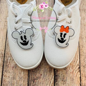Shoe Clips, Mr and Mrs Mouse Ghost Shoe Clips, Halloween, Cosplay Costume Disney Inspired Accessories, Disneybounding