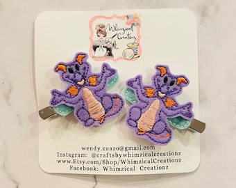 Imagination Dragon Hair Clips, Cosplay Costume Disney Inspired Accessories, Figment