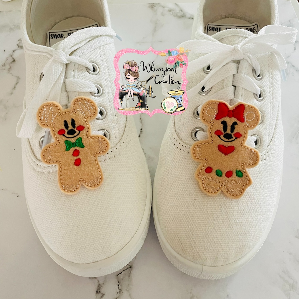Shoe Clips Mr and Mrs Gingerbread Mouse Christmas Shoe Clips Etsy