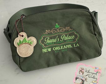 Embroidered Tia Belt Bag, Crossbody, Shoulder Bag, Bum Bag, Fanny Pack, Princess and the Frog, embroidery