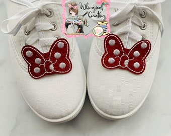 Clips para zapatos, clips para zapatos con lazo de la Sra. Mouse, accesorios inspirados en Disney para disfraz de cosplay