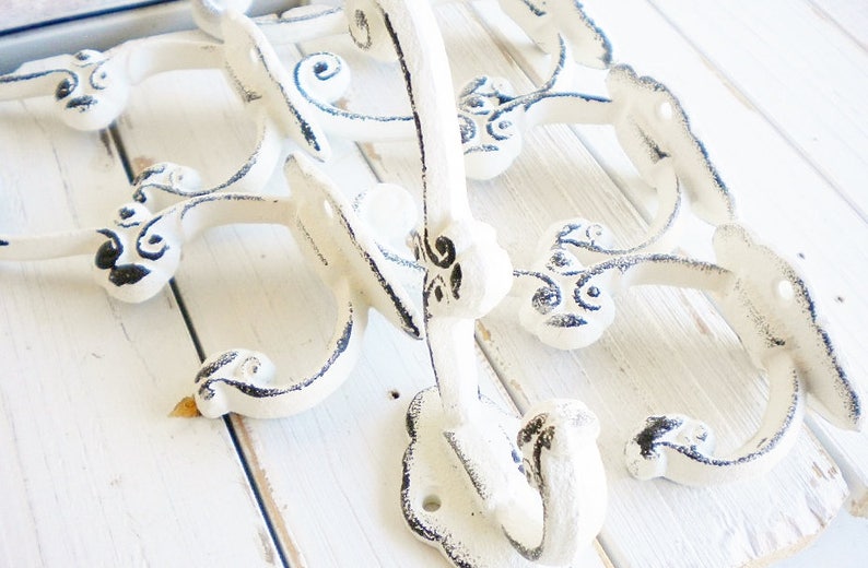 Sale Shabby Paris Wall Hook In Black And White Cast Iron Price For 1 For Coat Or Towel Hook Jewlery Holder