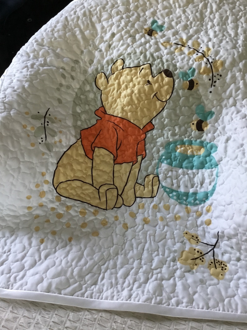 Winnie the Pooh heirloom baby quilt Winnie the Pooh baby quilt Winnie the Pooh nursery bedding playmat unisex baby quilt baby shower gift