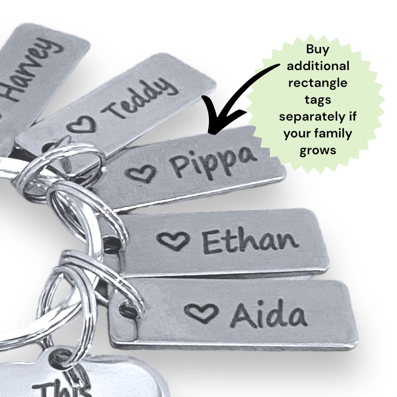 This nanny is loved by keyring, mum grandma nana Mothers Day gift, made to order with grandchildrens names image 6