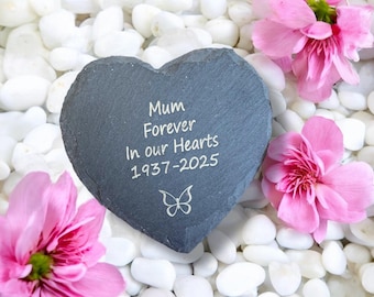 Grave Stick Marker Plaque Slate Heart Ornament Loving Memories If Tears - View #9