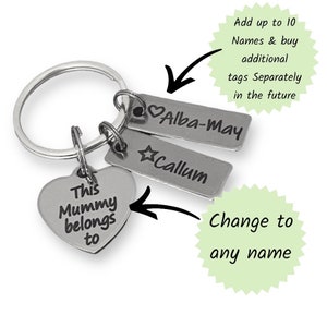 This nanny is loved by keyring, mum grandma nana Mothers Day gift, made to order with grandchildrens names image 5