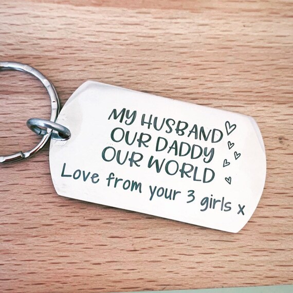 personalised keyring for husband