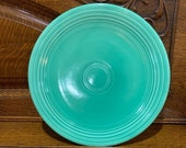 Rare Fiesta 12 Round GREEN CHOP PLATE Platter Cake Charger Homer Laughlin Original Color had this for years looks new great glaze