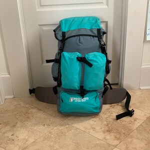 Vintage Pro specs Alpine Club XL Hiking Backpack Gray Teal Blue Approx 27h X 12w X 10d Before Expanding Outdoors Recreation Sports Etsy